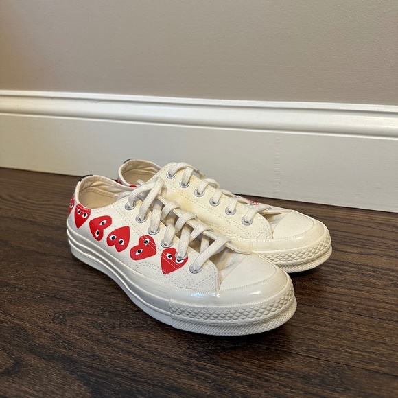 Comme Des Garçons Play Converse Multiple Hearts Chuck 70 Low Sneakers - Picture 1 of 6